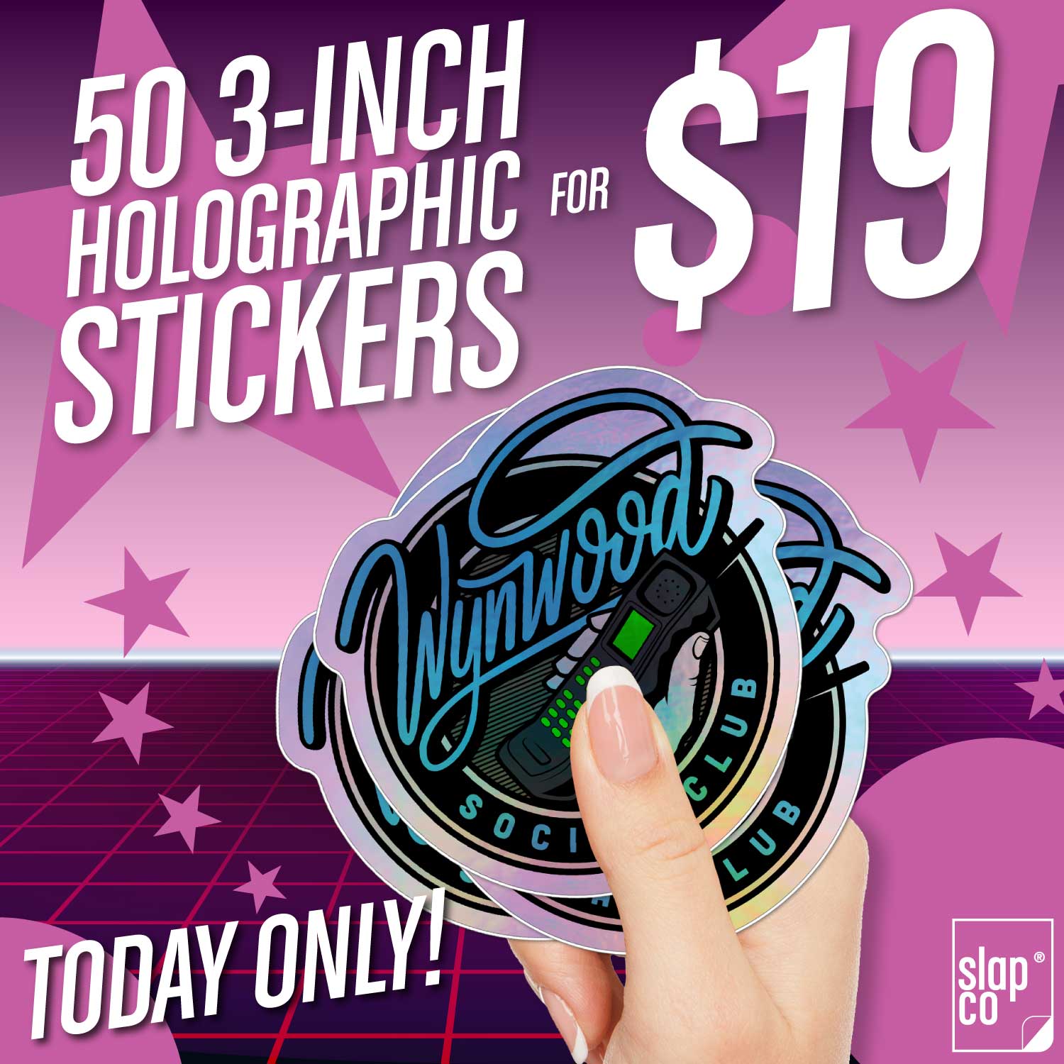 Cheap Holographic Sticker Deal 50 Holographic Stickers for $19 Slapco