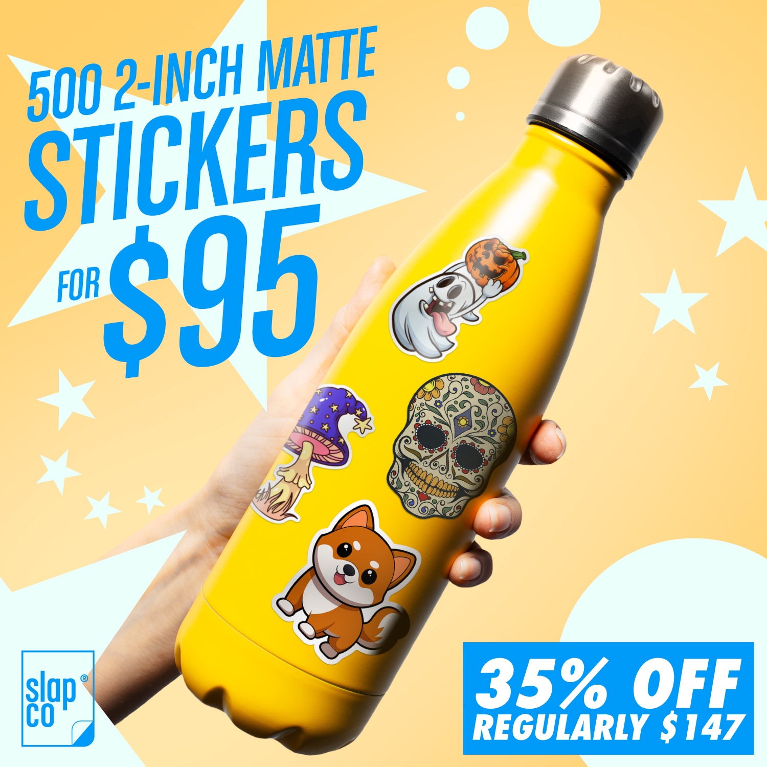 100 Custom 2-inch Stickers for $25 - slapco