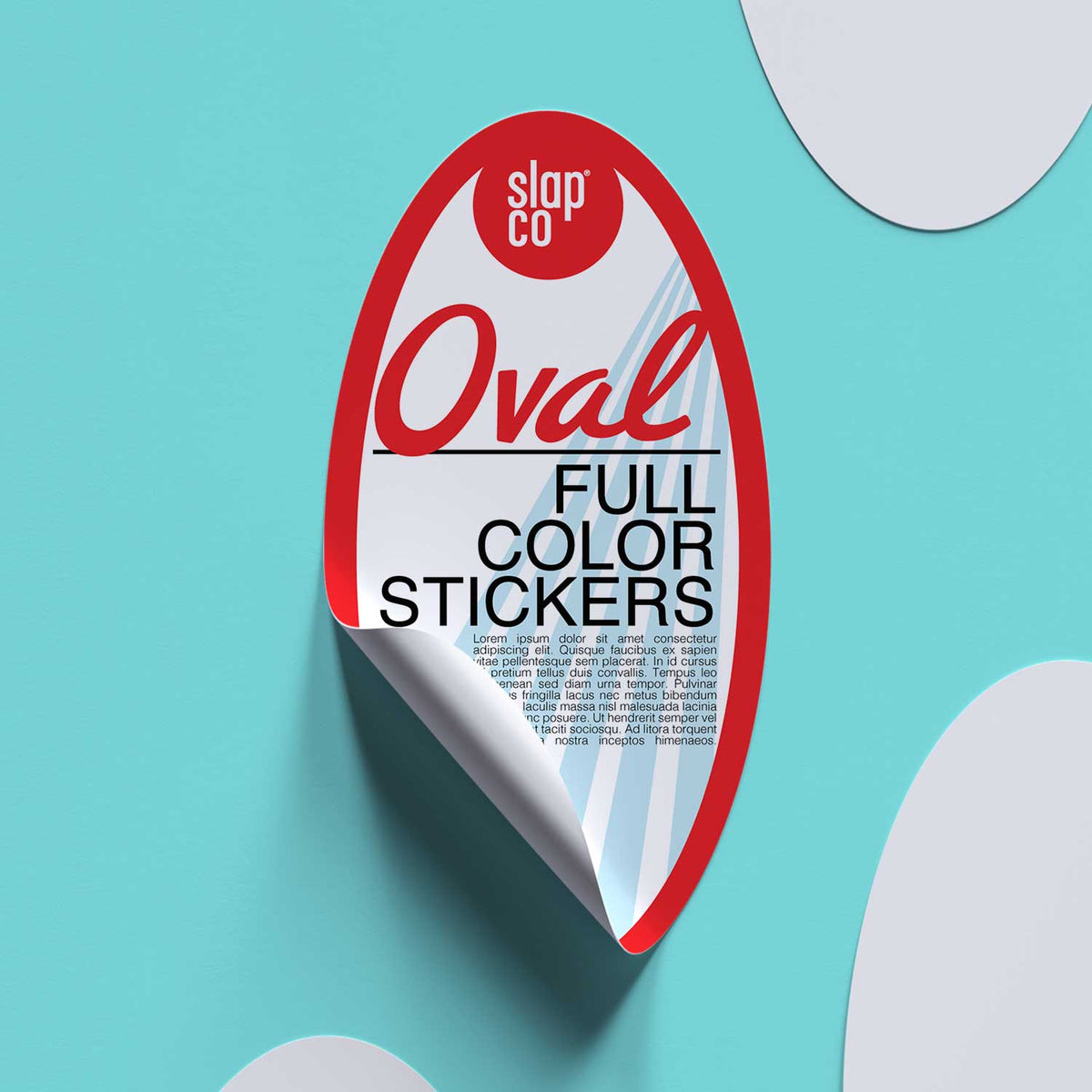 Custom Oval Stickers from Your Design - Waterproof - Low Minimum Qty
