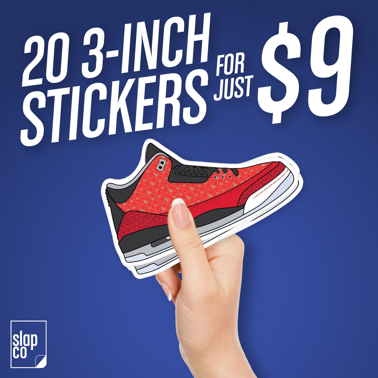 20 3-inch Stickers for $9