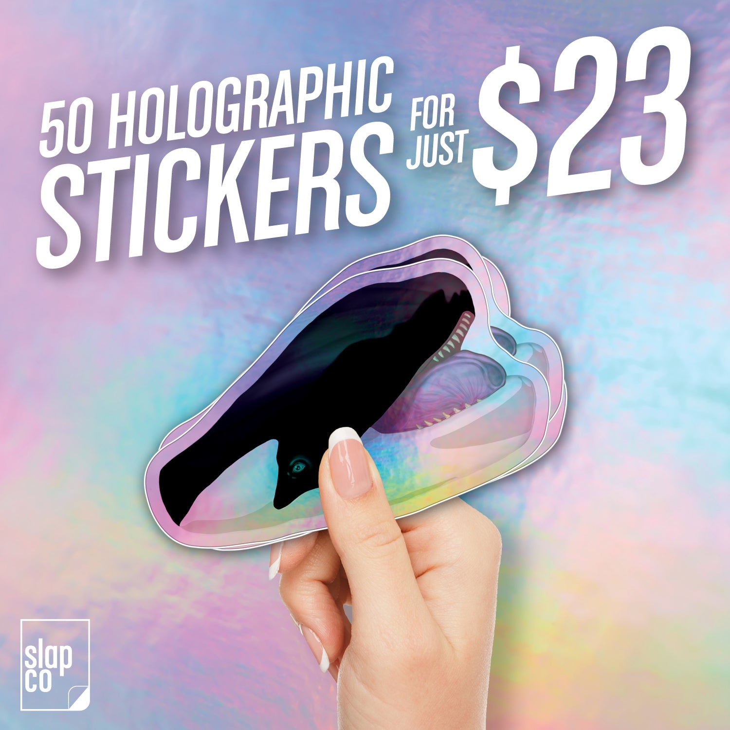 50 Holographic Stickers for $23 - Includes FREE US Shipping!