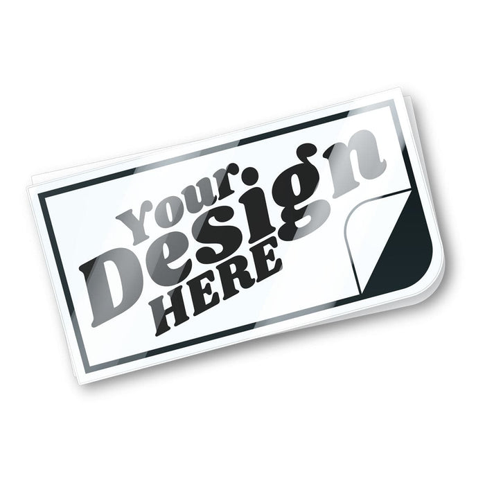 Custom Rectangle Stickers from Your Design - Waterproof - Low Minimum Qty
