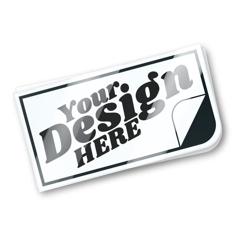 Custom Rectangle Stickers from Your Design - Waterproof - Low Minimum Qty